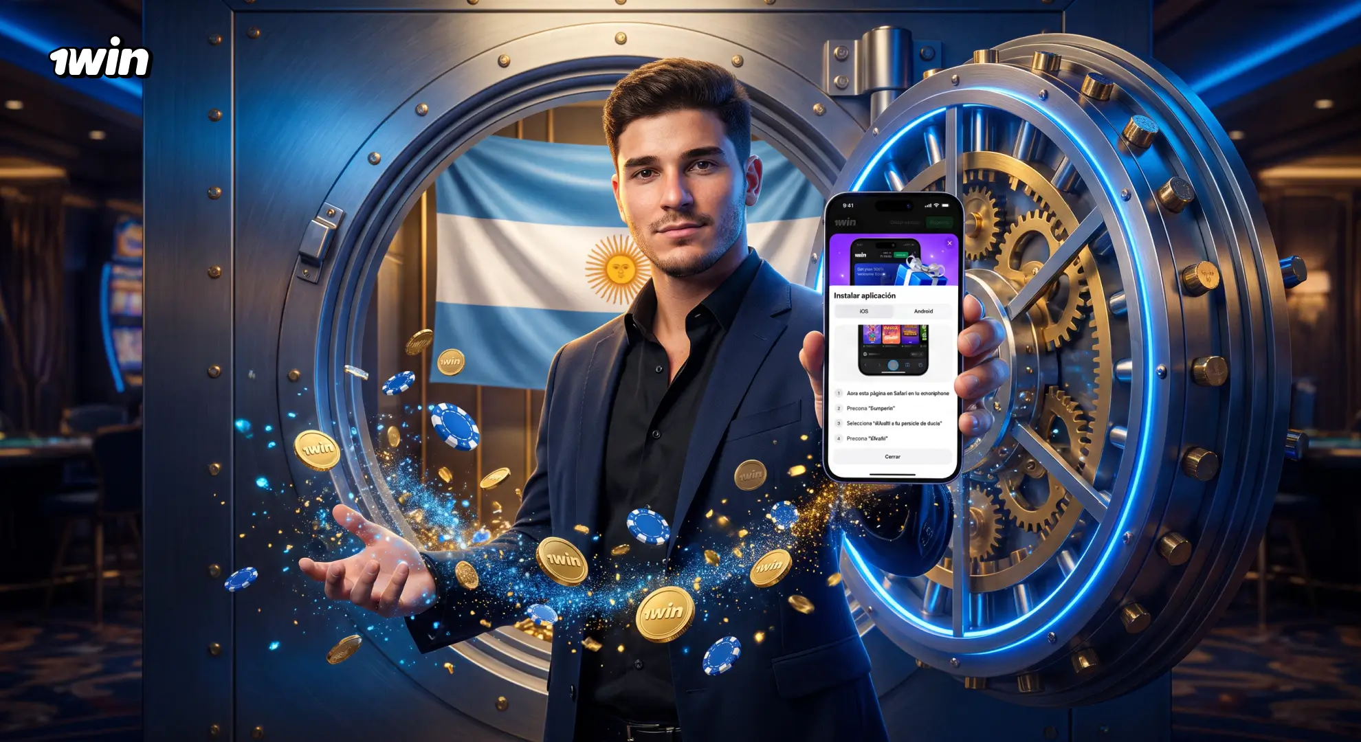 Bono de 200 1win Points por instalar la app en Argentina