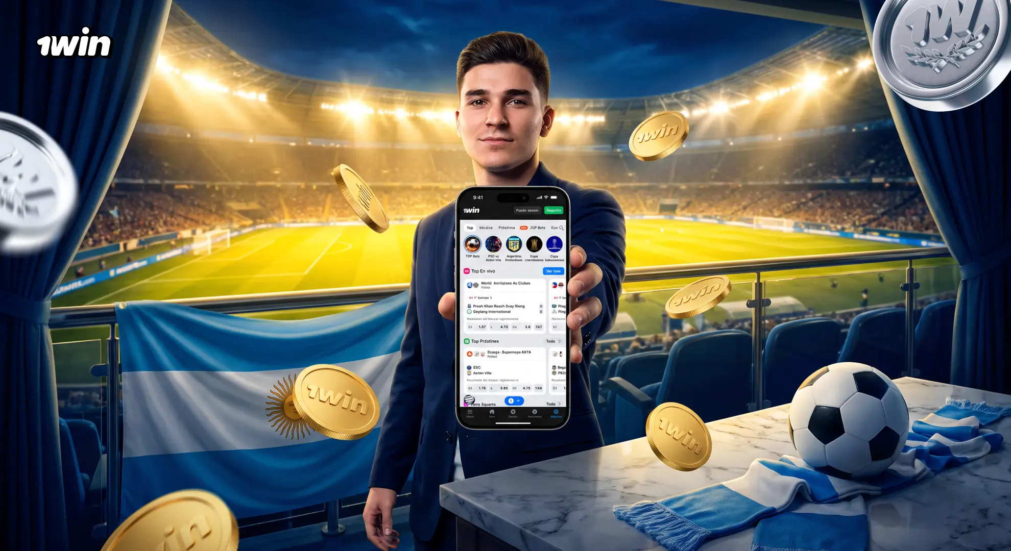 Apuestas deportivas de 1win Argentina fútbol y eSports