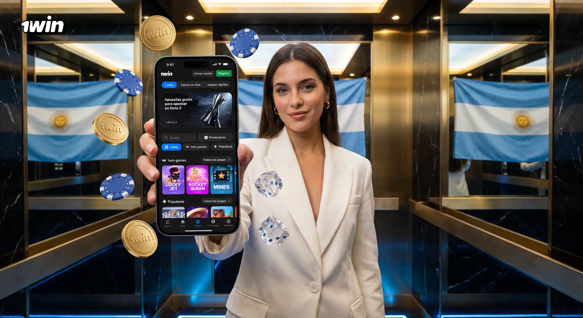 Catálogo de casino y apuestas deportivas de 1win Argentina